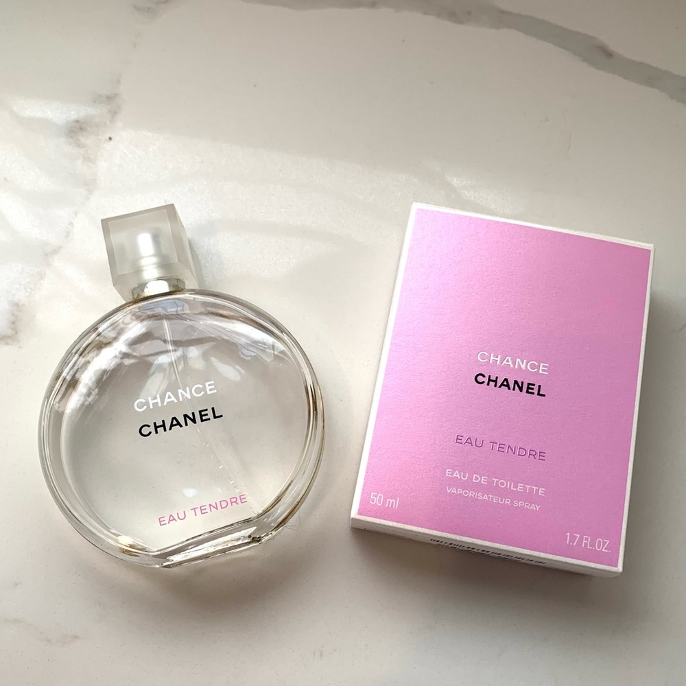 Chanel empty chance eau tendre perfume, bottle, and box - Picture 3 of 10
